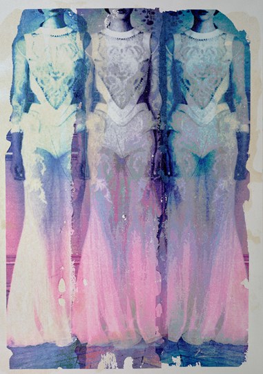 Boudoir Echo III by Pezhman - Glazed Original Painting on Box Canvas